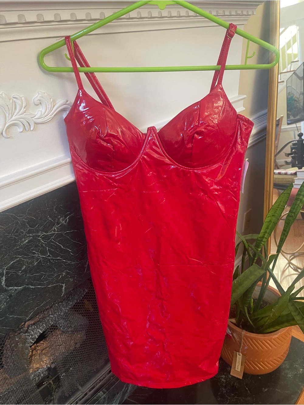 Red Satin Bustier Slip Dress - Women’s Intimates & Sleepwear
